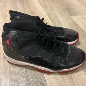 Jordan Black and Red High-Top Sneakers